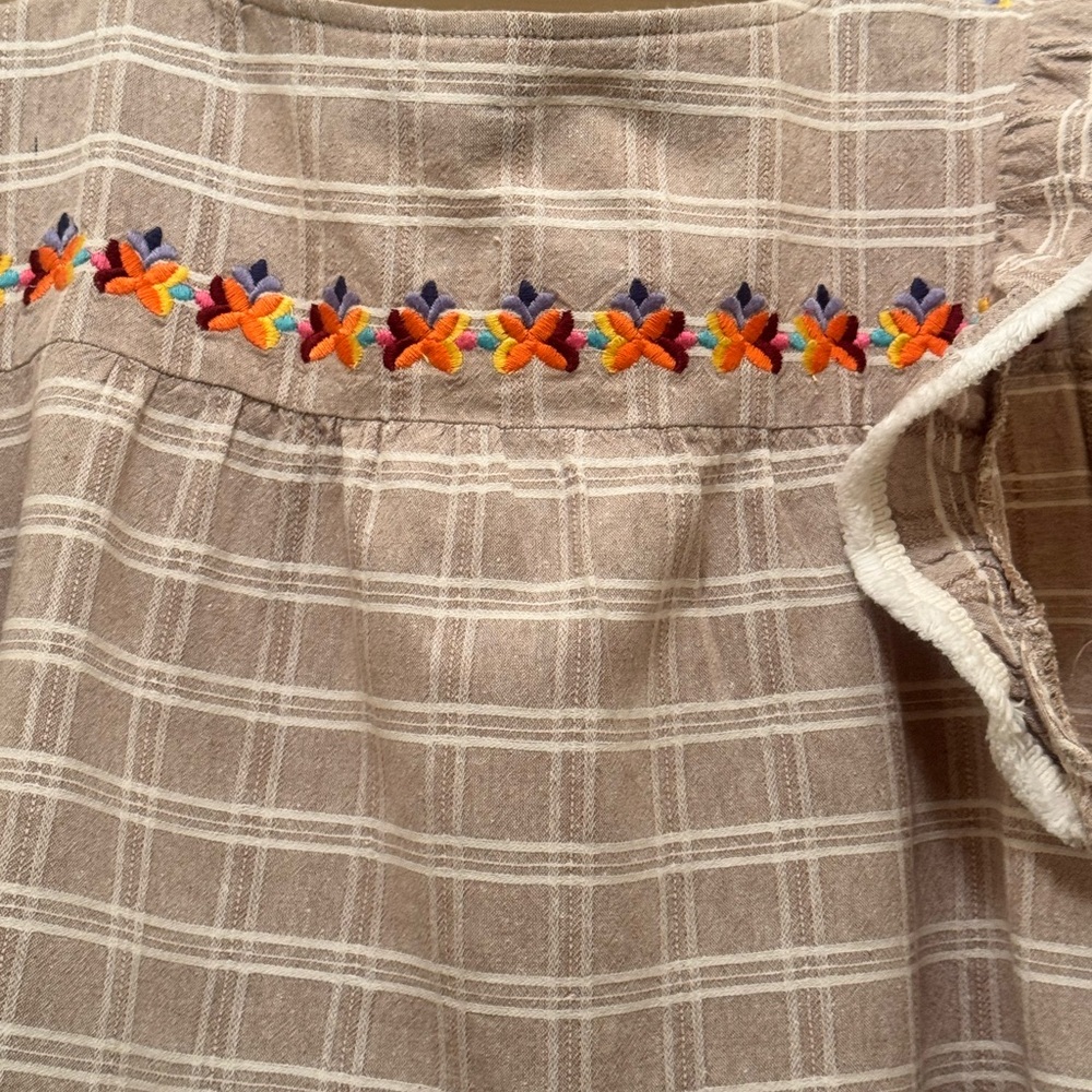 EUC THML Floral Embroidered Sleeveless Top Size Large - Picture 7 of 10